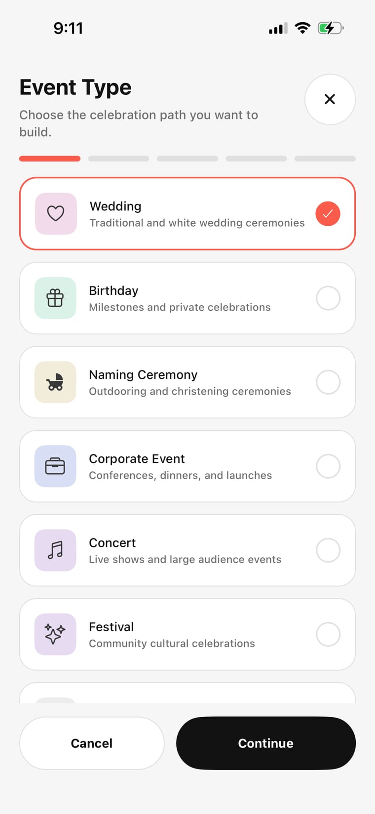 Create your event