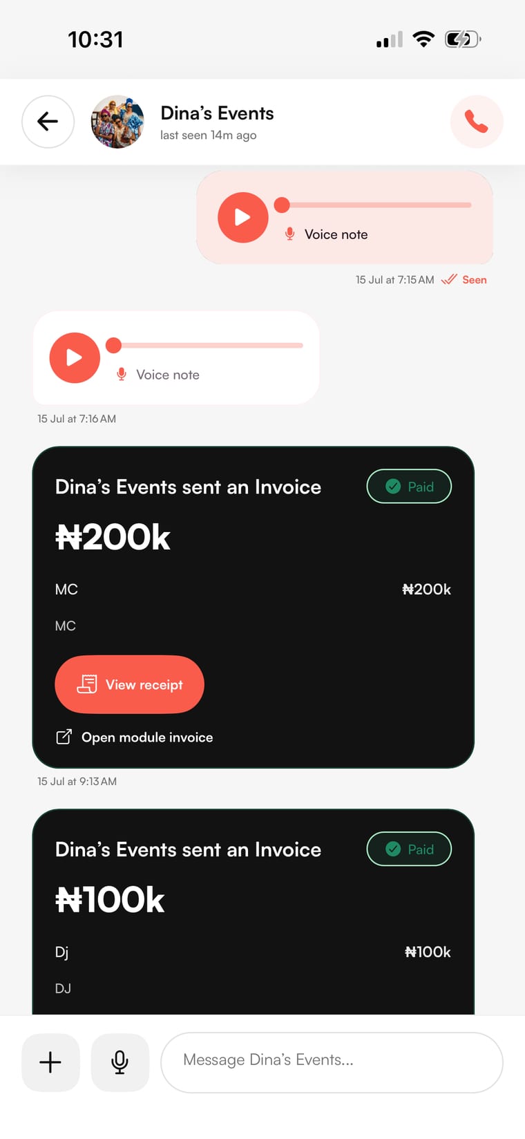 Chat, quote and book